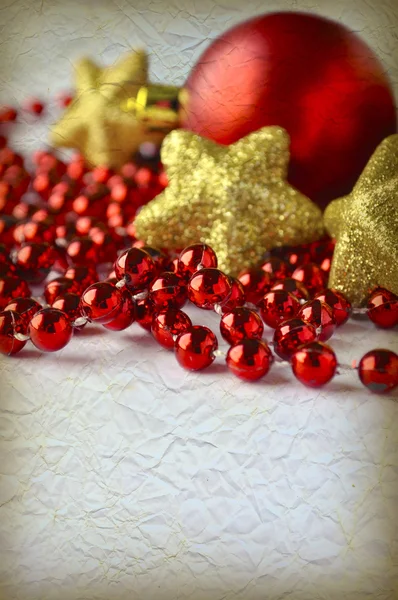 Grunge Christmas background with holiday decoration — Stock Photo, Image