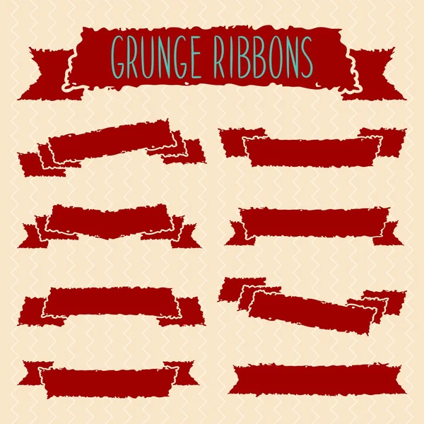 Grunge ribbons set — Stock Photo, Image