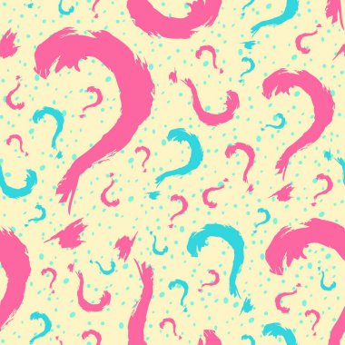 Question mark seamless pattern background clipart