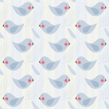 kuşlar ve kuş tüyü ile Seamless Modeli