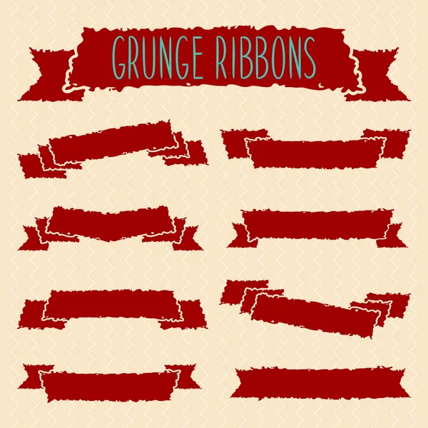 Grunge ribbons set. — Stock Vector