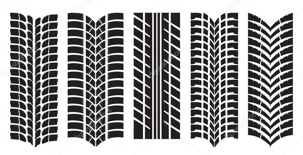 Vector image of car tyre prints