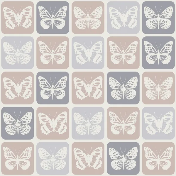 Butterflies seamless pattern — Stock Vector