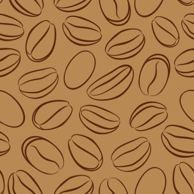 Kahve çekirdekleri ile kusursuz desen