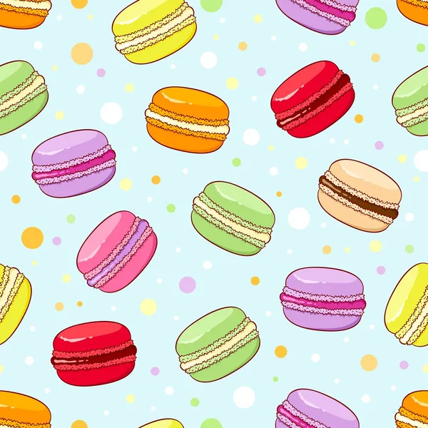 Motif macaron sans couture — Image vectorielle