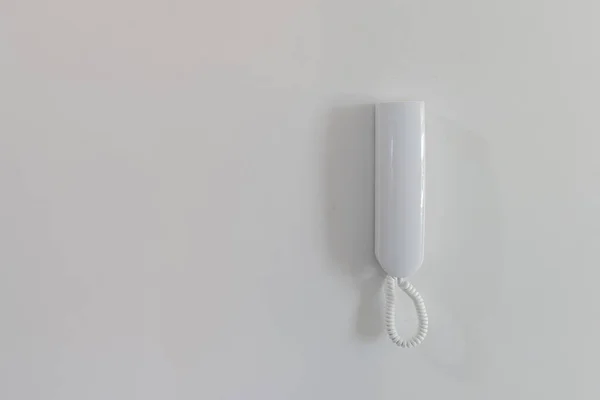 Intercomunicador Branco Para Abrir Porta Apartamento — Fotografia de Stock