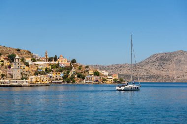 Ege Denizi 'nin en güzel adası olan Symi Adası. Yunanistan
