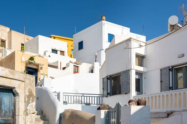 Arquitetura Branca Pyrgos Vila Mais Pitoresca Santorini Ilhas Cíclades Grécia — Fotografia de Stock