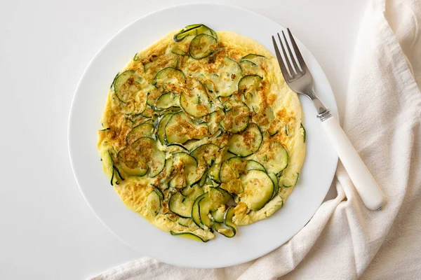 Zucchini Omelett Med Semolina Och Grädde — Stockfoto