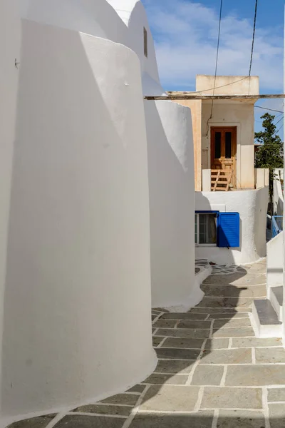 Street Old Town Chora Capital Ios Island Traditional Cycladic Architecture — Stock Photo, Image