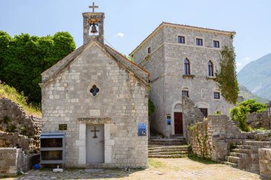 Stari Bar, Montenegro - June 5, 2022: St.John church in historical fortress in Stari Bar town near new city of Bar. Montenegro, Europe
