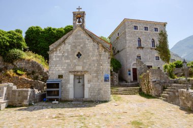 Stari Bar, Montenegro - June 5, 2022: St.John church in historical fortress in Stari Bar town near new city of Bar. Montenegro, Europe