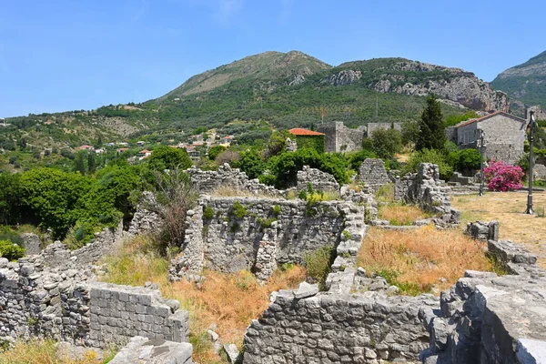  Remains of historical fortress in Stari Bar town near new city of Bar. Montenegro, Europe