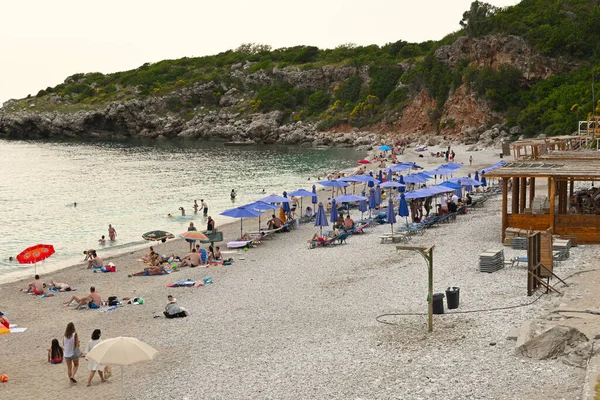 Drobnici Montenegro June 2022 Drobni Pijesak Beach Picturesque Bay Clean — Stockfoto