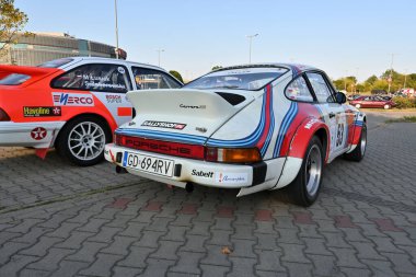 Gdansk, Poland - August 12, 2022: Porsche 911 Carrera RS race car on the street
