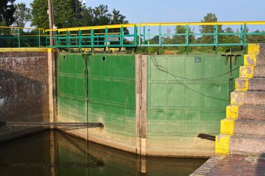 The Gdanska Glowa Watergate - allows sailing on the Szkarpawa river and protects uawy from flooding. Poland