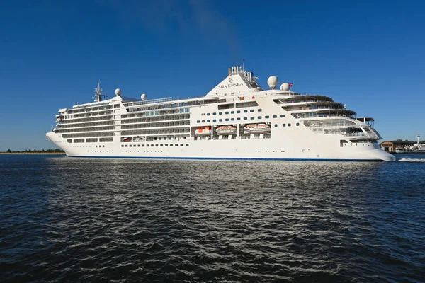 Gdansk Pologne Juillet 2022 Navire Croisière Silver Moon Quitte Port — Photo