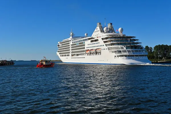 Gdansk Pologne Juillet 2022 Navire Croisière Silver Moon Quitte Port — Photo