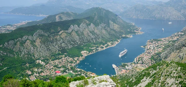 Panoramisch Uitzicht Baai Van Kotor Montenegro Europa — Stockfoto