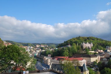 Çek Cumhuriyeti seyahat sırasında karlovy Vary görünümü