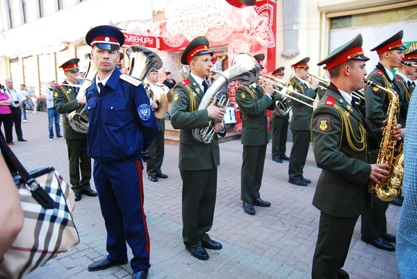 Ünnepe a győzelem napja a Nagy Honvédő Háború, Moszkvában. parádé. — Stock Fotó