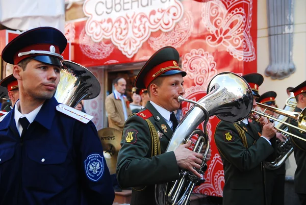 Celebration of Victory Day in the Great Patriotic War in Moscow. Parade. — Stock Photo, Image