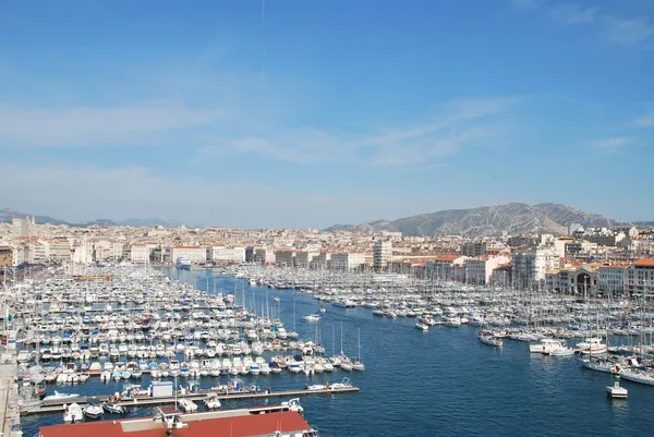 Vista del antiguo puerto de Marsella — Foto de Stock