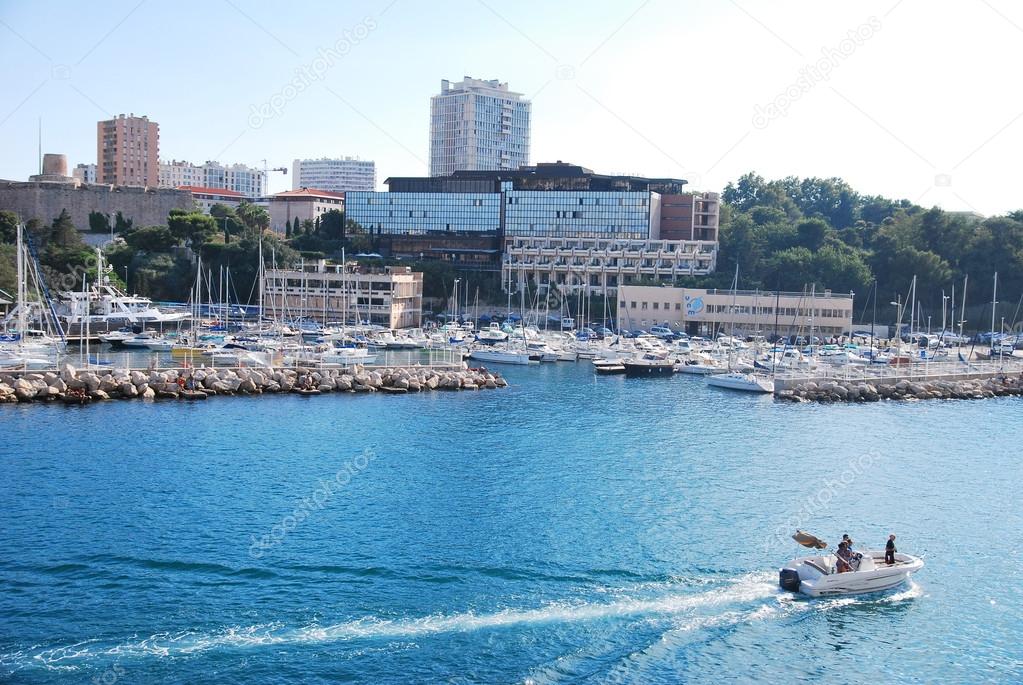 Yachts in the old port in Marseille