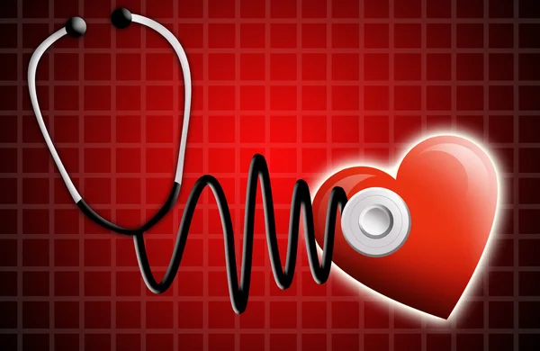 Stethoscope with heart — Stock Photo, Image