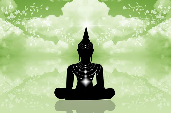 Buddha statue in the sky — Stock Photo, Image