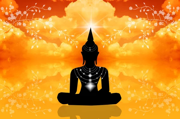 Buddha statue in the sky — Stock Photo, Image