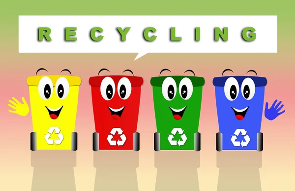 Recycle bins — Stock Photo, Image