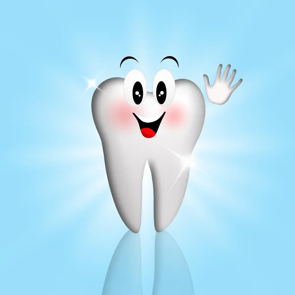 Zub s úsměvem — Stock fotografie