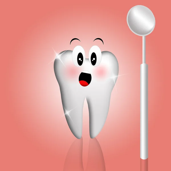 Tooth met tandheelkundige tools — Stockfoto