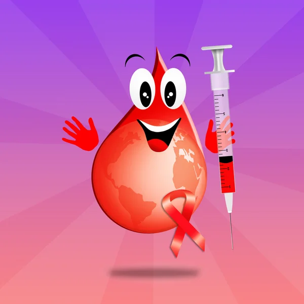 Blood Drop For Donation — Stock Photo, Image