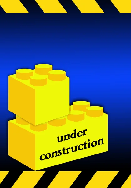 Em construção com legos — Fotografia de Stock