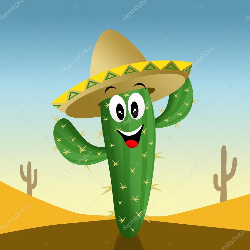 Cenagal Conmemorativo lanzador Cactus Cartoon With Sombrero Stock Photo by ©sognolucido 28787455