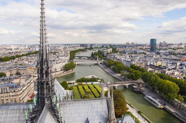 Paryż od katedry notre Dame — Zdjęcie stockowe