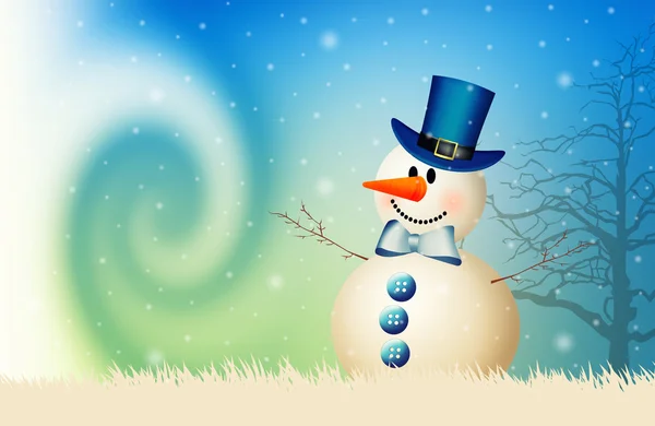 Sneeuwpop met Kerstmis — Stockfoto