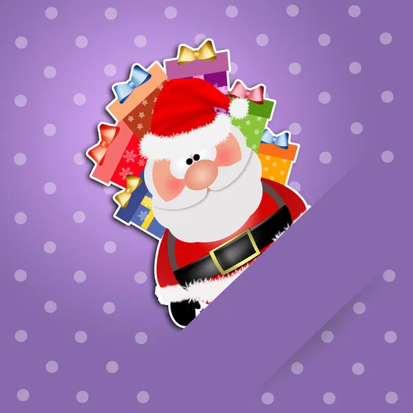 Santa Claus con regalos — Foto de Stock