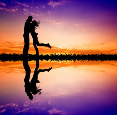 gün batımında sevenler