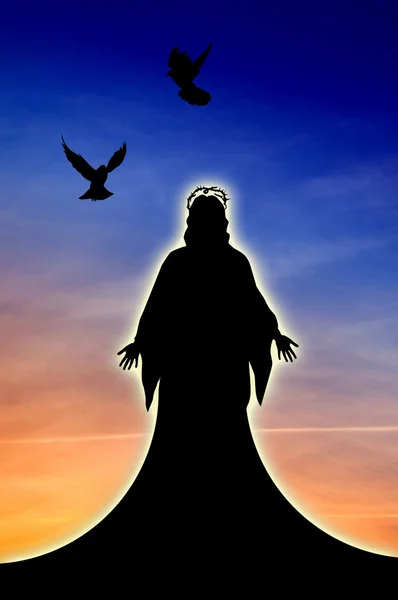 Jesus Christ at Sunset — Stock Photo, Image