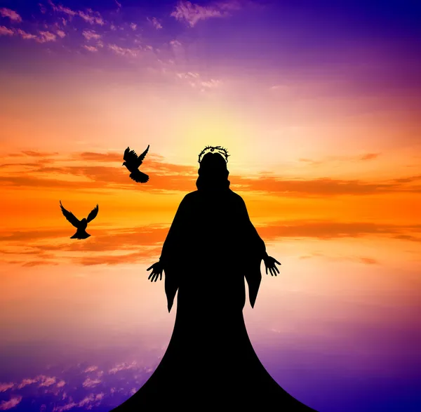 Jesus Christ at Sunset — Stock Photo, Image