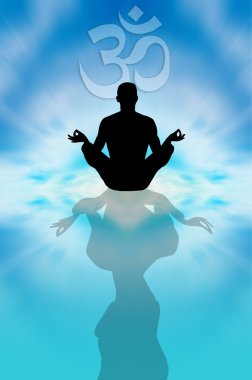 Yoga meditasyonundaki adam