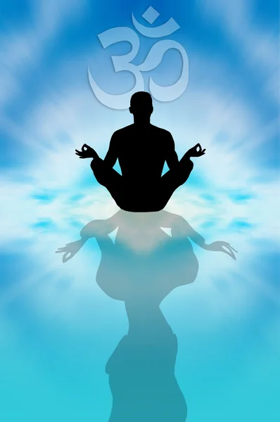 Man in yoga meditatie — Stockfoto