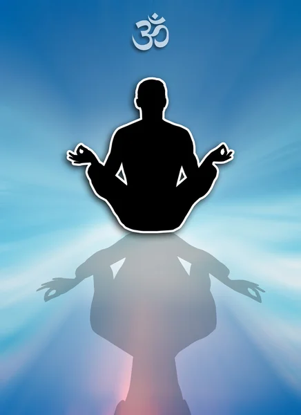 Man in yoga meditatie — Stockfoto