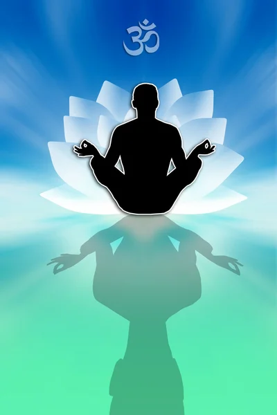 Człowiek w medytacji jogi — Zdjęcie stockowe