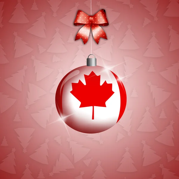 Christmas ball with Canada's flag — Stock Photo, Image