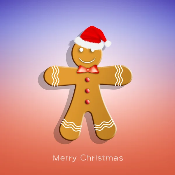 Gingerbread man biscuit for Christmas — Stock Photo, Image