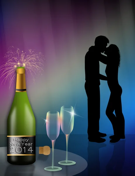 Couple celebrating New Year — Stock Photo, Image